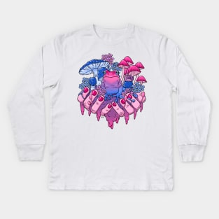 Bisexual Frog Fungi Handful Kids Long Sleeve T-Shirt